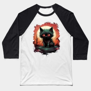 Nightmare Cat Baseball T-Shirt